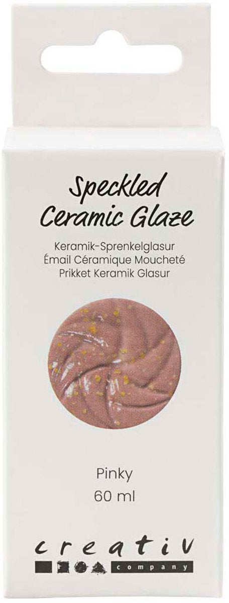 Creativ company plettet keramisk glasur, 999-1060 °c, uigennemsigtig, pinky, 60 ml 1 flaske