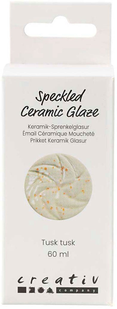 Creativ company spættet keramisk glasur, 999-1060 °c, uigennemsigtig, stødtænd stødtænd, 60 ml 1 flaske