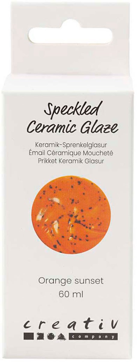 Creativ company plettet keramisk glasur 999-1060 c uigennemsigtig orange sol - 60ml