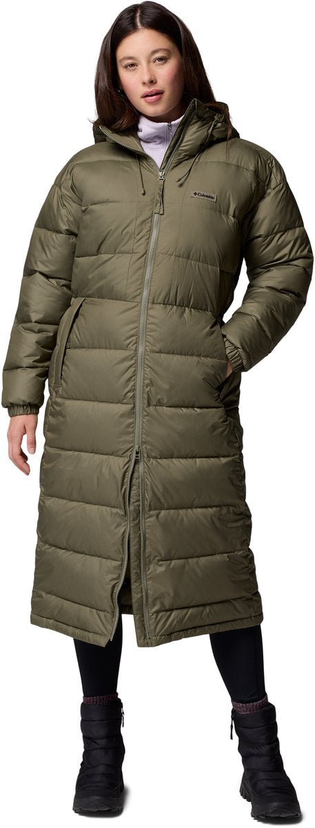 Columbia pike lake™ iii long jacket dames outdoorjas - stone green m