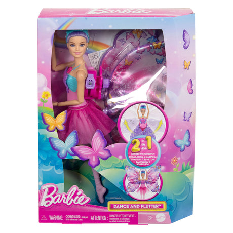 Barbie dansende og flagrende dukke – magiske sommerfuglevinger