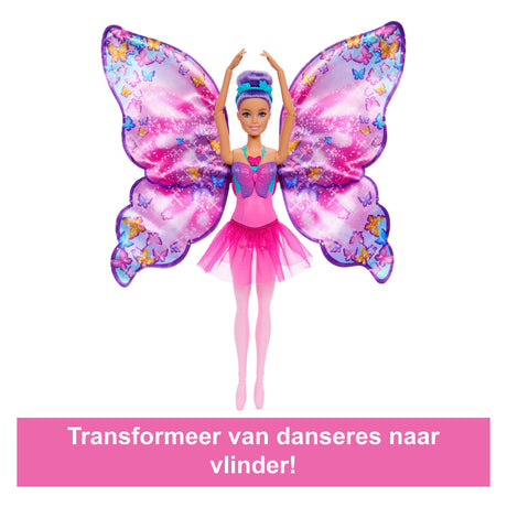 Barbie dansende og flagrende dukke – magiske sommerfuglevinger