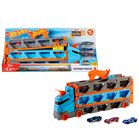 Hot wheels speedway sættevogn legesæt - legetøjskøretøj