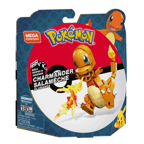 Mega Construct Pokemon Byggesæt - Charmander - 180 stk.