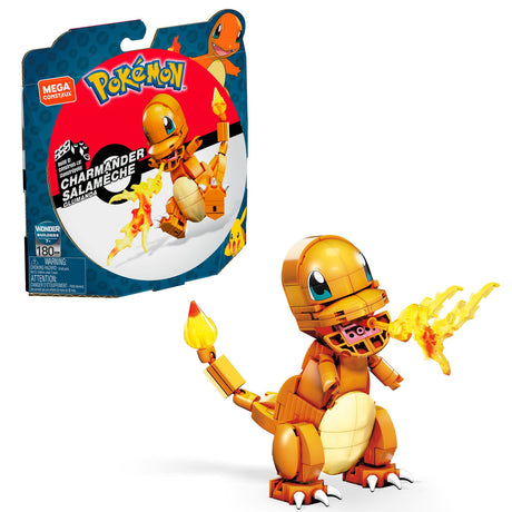 Mega Construct Pokemon Byggesæt - Charmander - 180 stk.