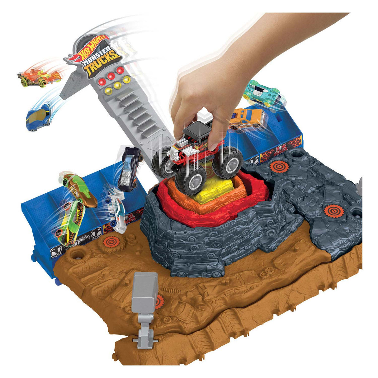 Hot Wheels Monster Trucks Arena Bone Shaker - Legetøjsbil racerbane