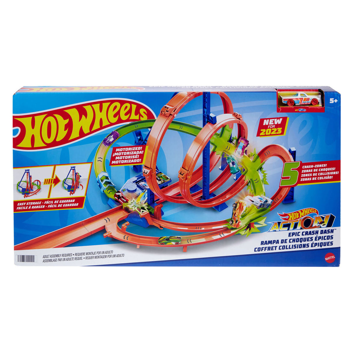 Hot Wheels Action Legendarisk Crash and Blast Race Track-legesæt