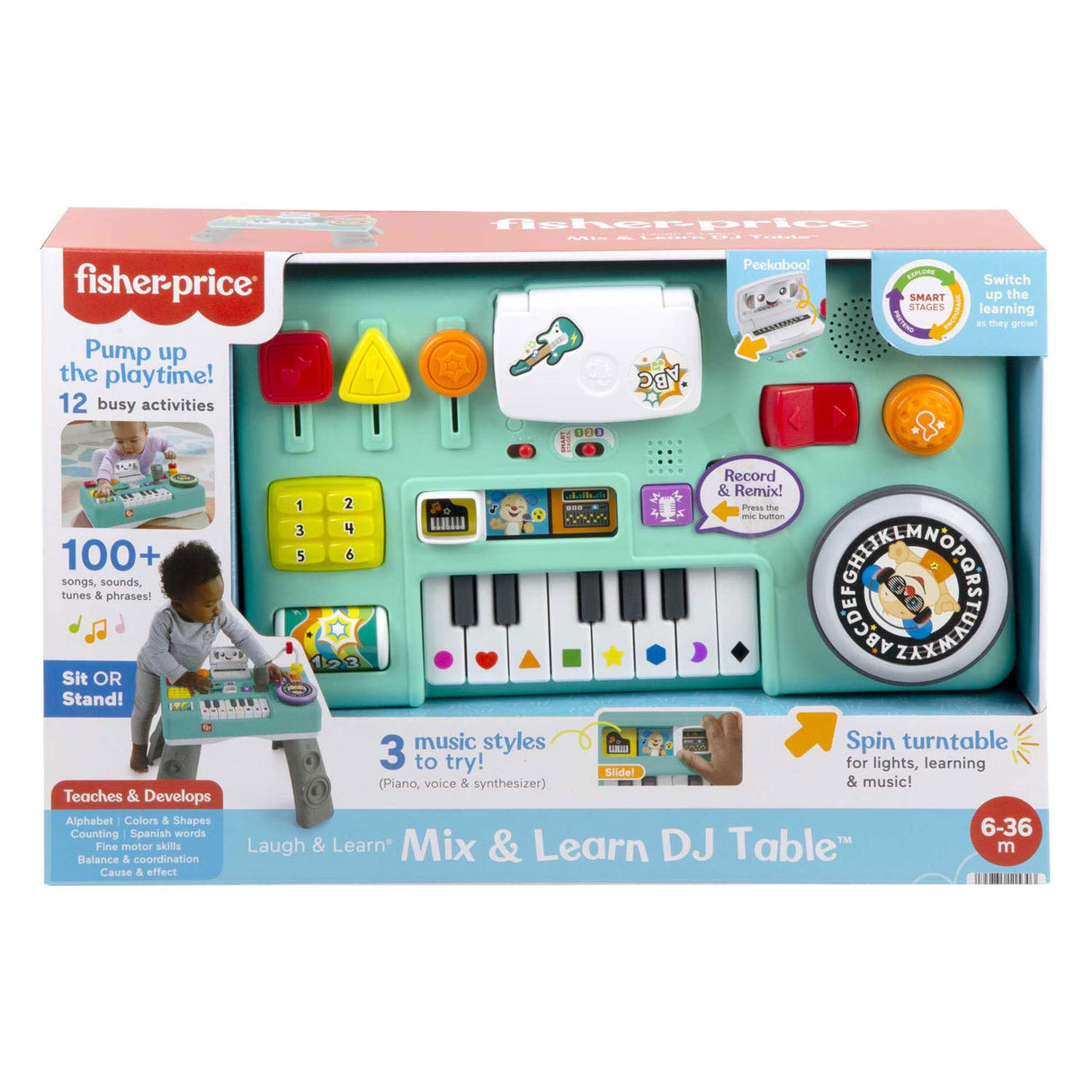 Fisher Price Learning Pleasure Mix og læder DJ -bord