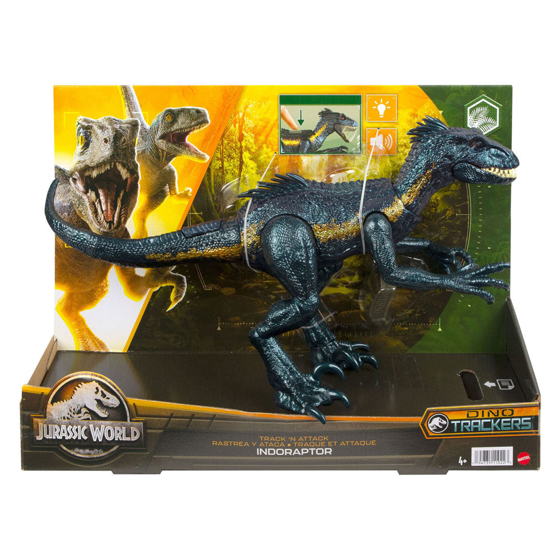Mattel Jurassic World Track n Attack Indorraptor Dino Play Figur
