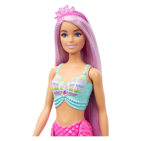 Barbie havfrue pink langt hår