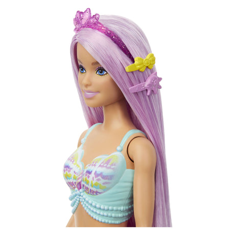 Barbie havfrue pink langt hår