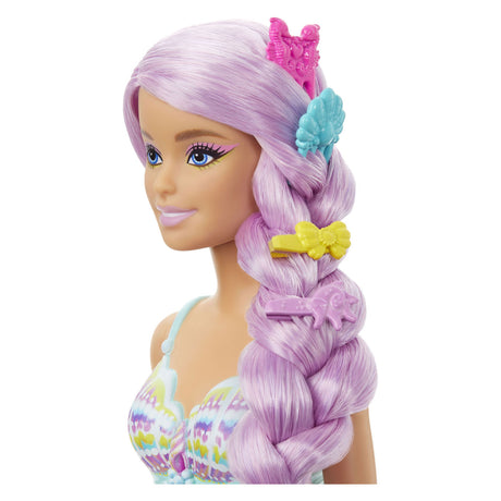 Barbie havfrue pink langt hår