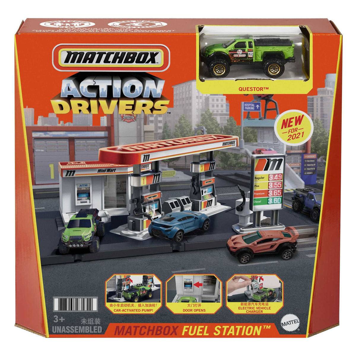 Mattel Matchbox Action Driverse tankstationsspil sæt