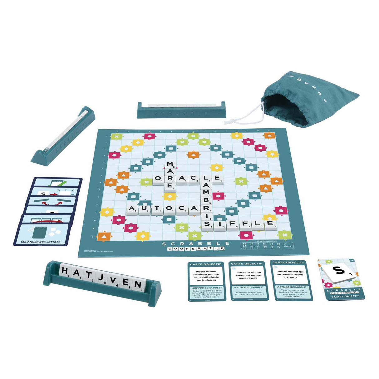Mattel-spil krabler sammen - brætspil - 2 jeux og 1 - fransk