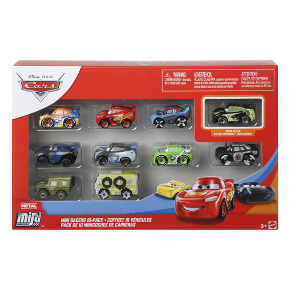 Disney Pixar Mini Racers køretøjer, 10 stk.