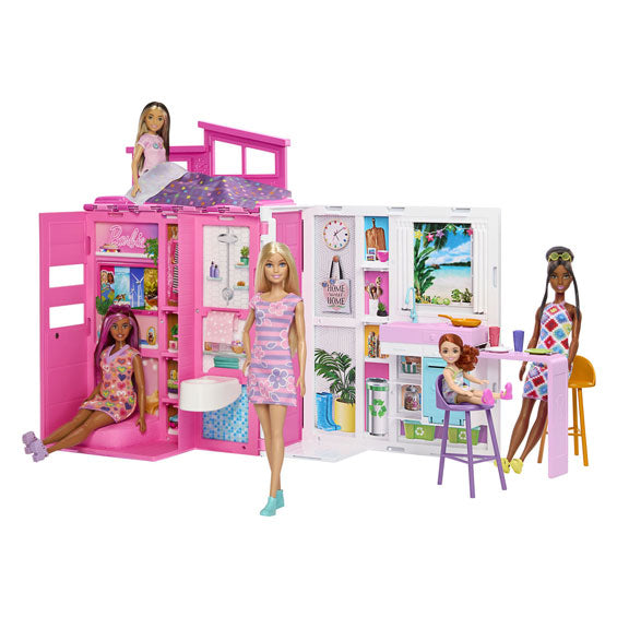 Mattel Barbie Holiday Home With Fashion Doll Play Set