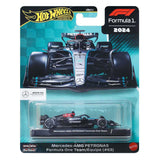 Hot Wheels Premium Metal Formel 1 samlerlegetøjsracerbil - George Russell Mercedes-Benz