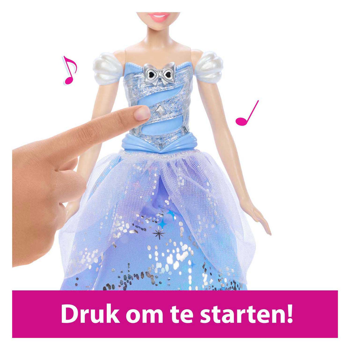 Mattel Disney Princess Askepot – Fortryllende boldkjole-modedukke med lysshow og lyd