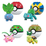 Mega Bloks Mega Construct Pokémon byggesæt - Bulbasaur, Turtwig, Hoppip og Oddish