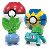 Mega Bloks Mega Construct Pokémon byggesæt - Bulbasaur, Turtwig, Hoppip og Oddish