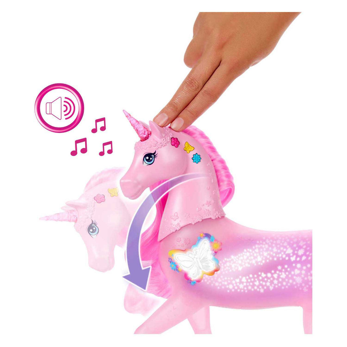 Barbie enhjørning med lys og lyd