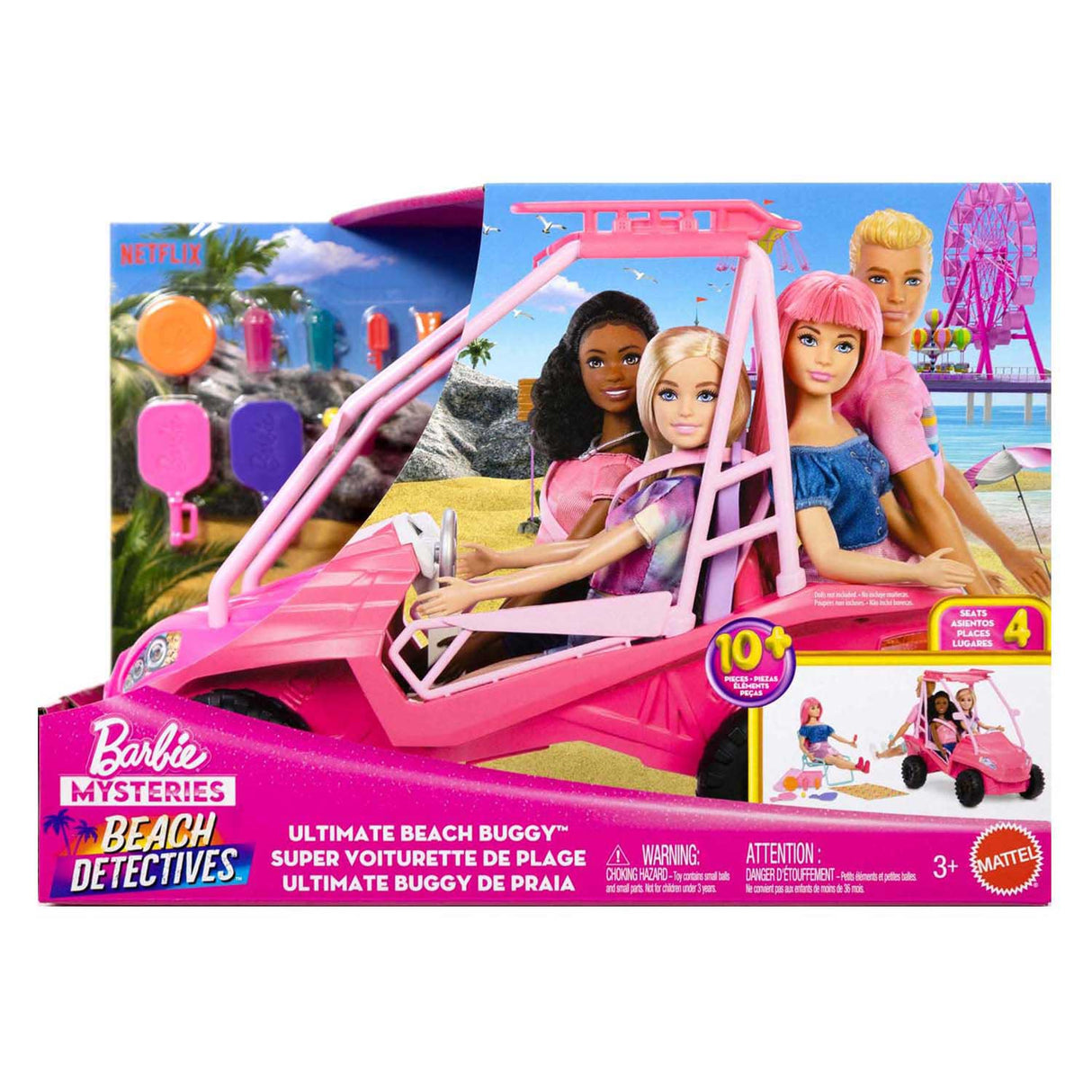 Mattel barbie mysterier stranddetektiver strandvogn