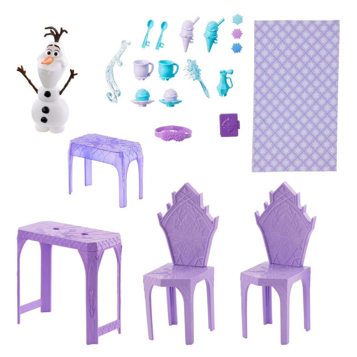 Mattel Disney Frozen Elsa's Ice Palace – 5 legeområder med rutsjebane, balkon og olaf - 75 cm