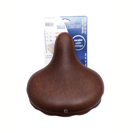Selle komfortsadel retro xl brun. med smart skumteknologi, uden løkke