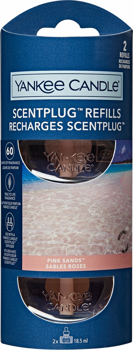 Yankee lys - pink sands - elektrisk diffuser refill - 2 stk