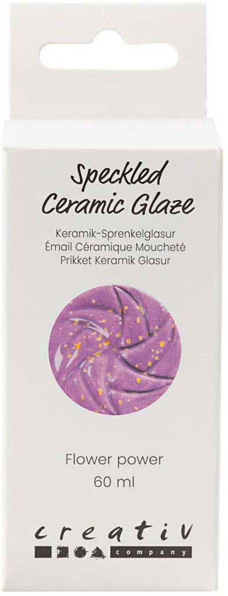Creativ company plettet keramisk glasur 999-1060 c uigennemsigtig flower power - 60ml