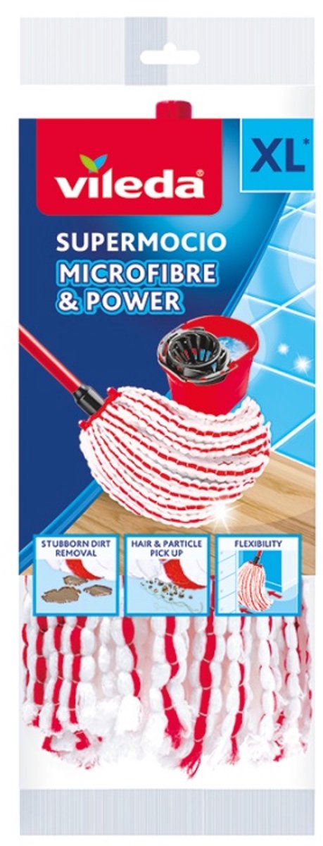 Vileda supermocio mikrofiberudskiftning - 1 stk. - egnet til alle frynsemoppesystemer