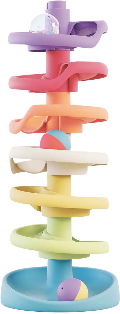 Quercetti spiral tårn marmor spor + lyd 10-delt
