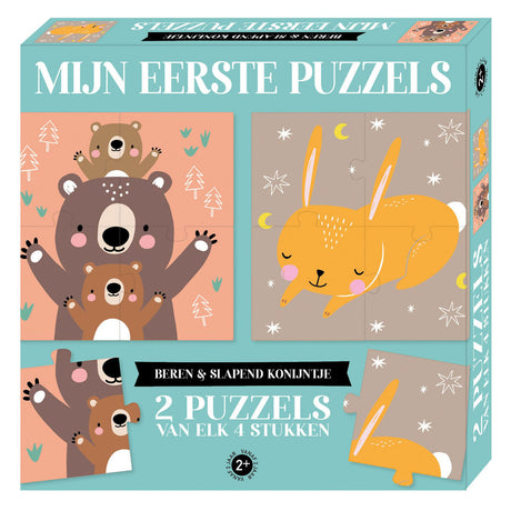 Miffy mine første puslespil - bjørne sover ko, 2x4stk.