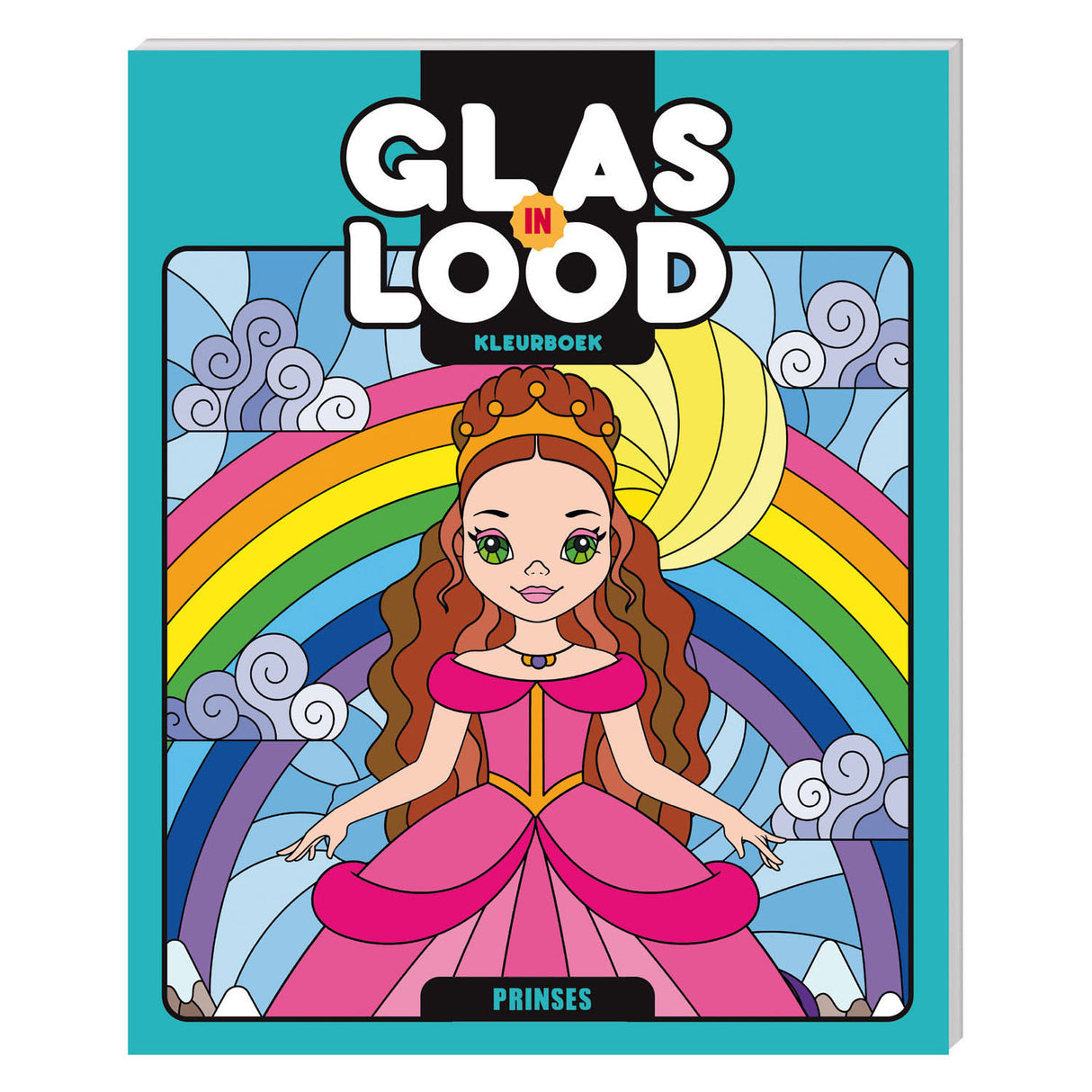 Farvede glas malebog prinsesse