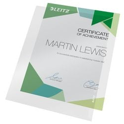 L-formet mappe leitz premium a4 gennemsigtig