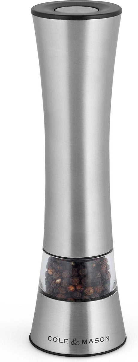 Cole mason - burford klassisk elektronisk mølle, rustfrit stål 18 cm