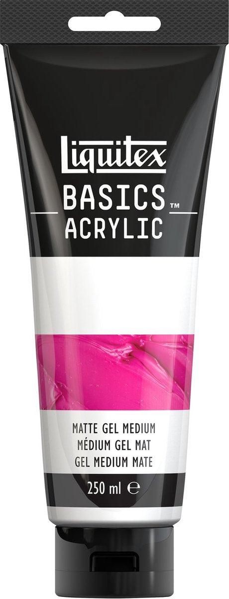 Liquitex 8870311 basics mat gel medium 250 ml tube - mat akryl gel medium, modellerbar