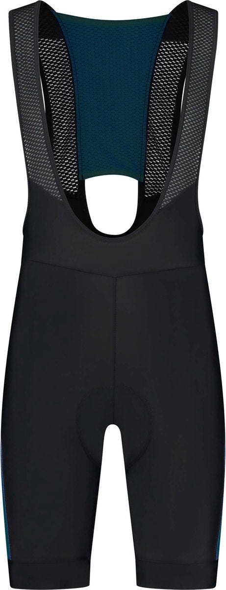 Rogelli tyro ii korte fietsbroek - met bretels - heren - blauw, zwart - maat 3xl