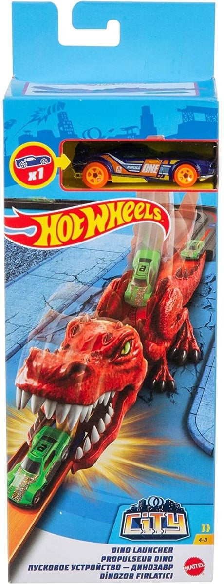 Hot wheels hajkaster - inklusive køretøj 7 cm - figursæt