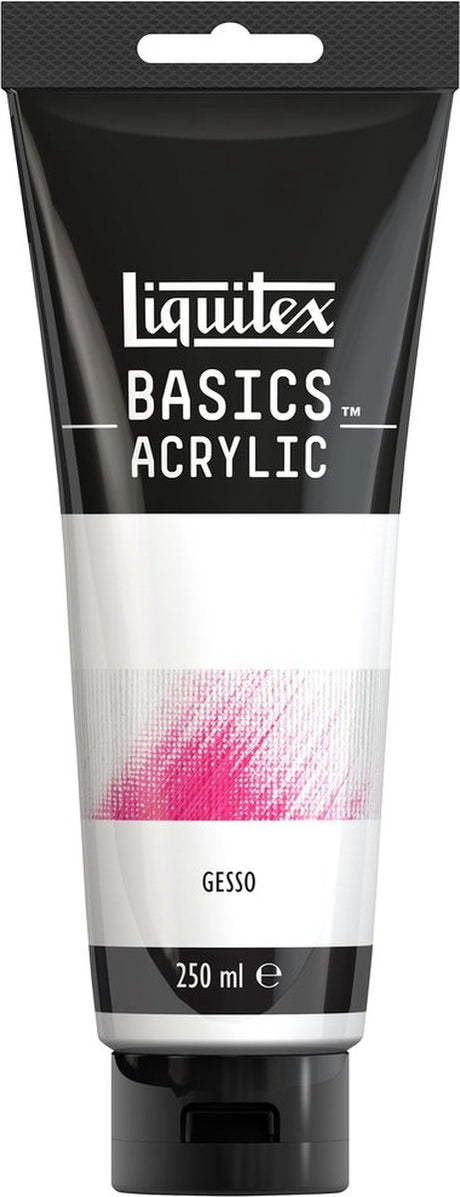 Liquitex 8870305 basics gesso 250 ml tube – akryl primer form malet | til akrylmaling blandede medier
