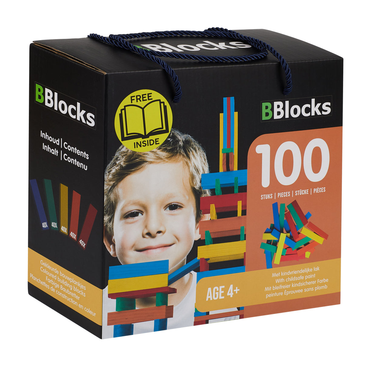 Bblocks byggeplader farve, 100 stk.