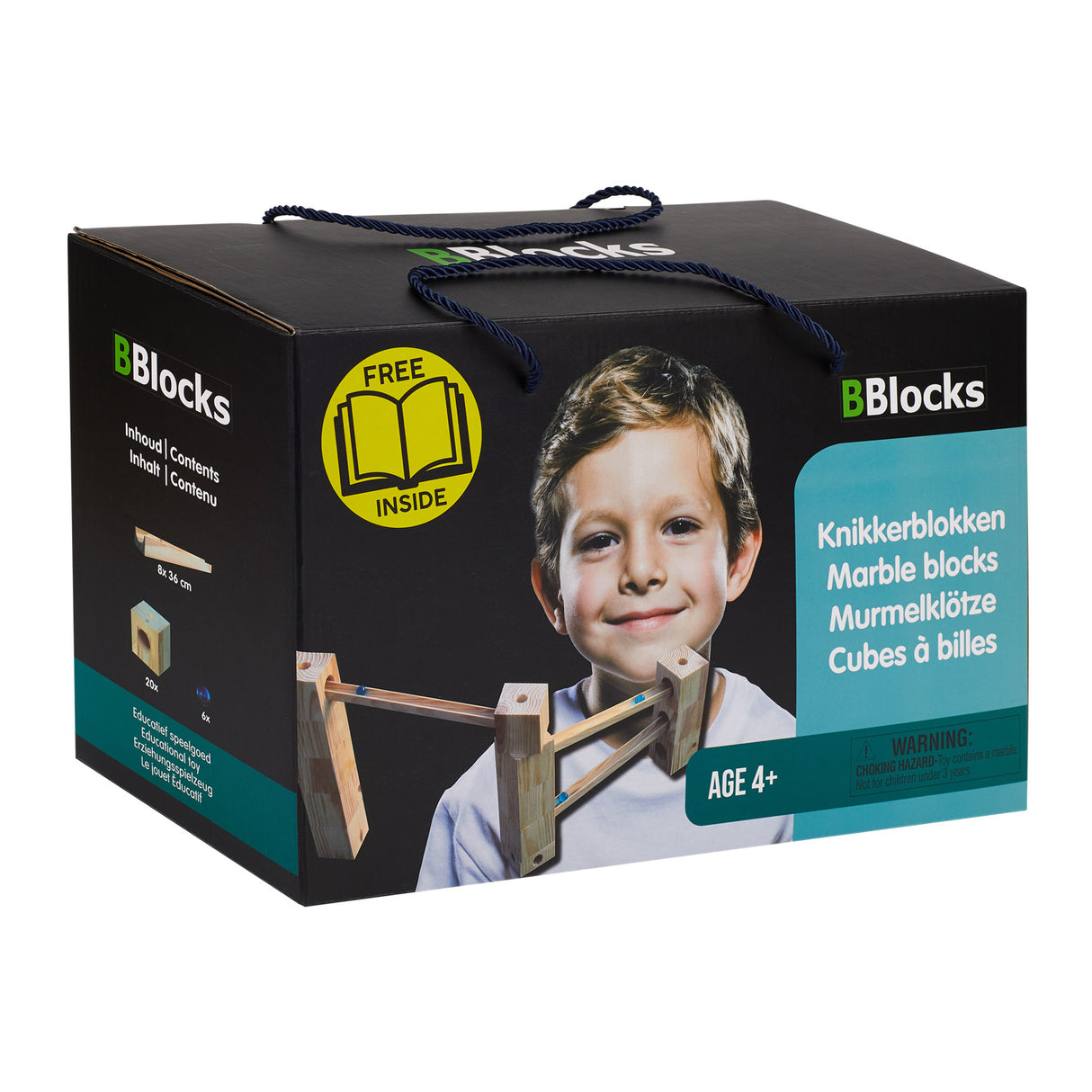 Bblocks træ marmorblokke, 34dlg.