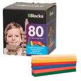 Bblocks byggeplader farve, 80 stk.