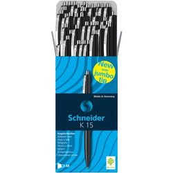 Schneider skriveredskaber schneider kuglepen - k15 - sort - m - 50 stk - s-3081-50