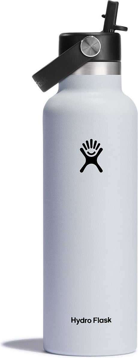 Hydroflaske standard mund flex halmhætte drikkeflaske (621 ml) - hvid