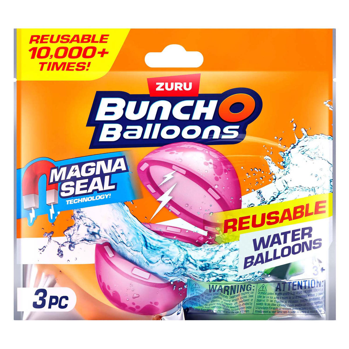 Zuru vandballoner genanvendelige magnetiske 3-pak sommersjov.