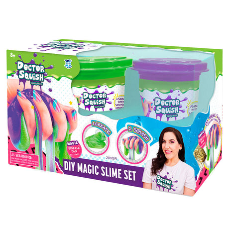 Boti doctor squish slime value pack - grøn og lilla, 240 gram