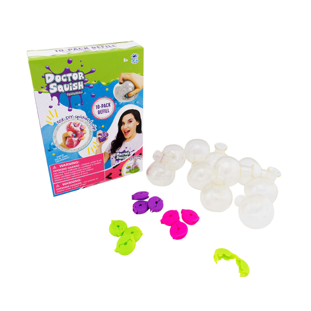 Boti doctor squish - squishy pack refill - 10x TPR squishies, 10x clips