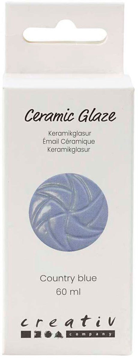 Creativ company keramisk glasur, 984-1101 °c, uigennemsigtig, landblå, 60 ml 1 flaske
