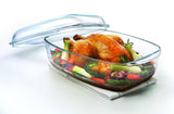 Pyrex rektangulært bradefad med låg 4,3+2,2l 32 x 21 x 9 cm